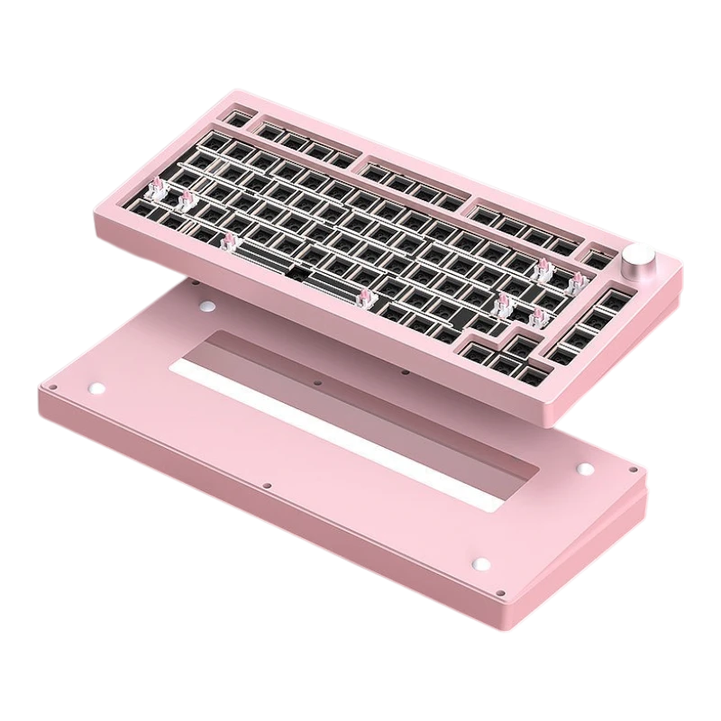 HJS AL75 V2 Mechanische kabellose Tastatur aus Aluminium, Barebone/montiert
