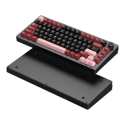 HJS AL75 V2 Mechanische kabellose Tastatur aus Aluminium, Barebone/montiert