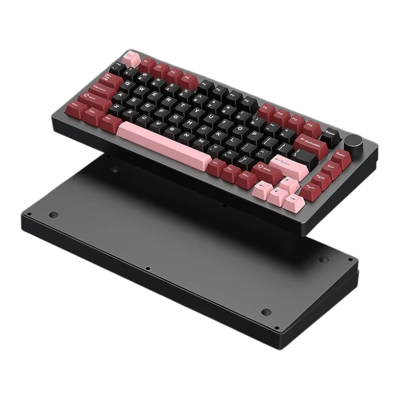 HJS AL75 V2 Mechanische kabellose Tastatur aus Aluminium, Barebone/montiert