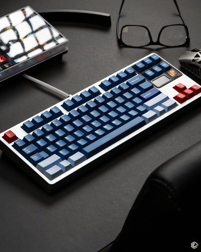 Keykobo - Juego de teclas de ABS de doble inyección R-W-B ANSI/ISO