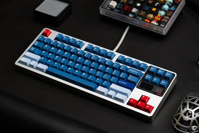 Keykobo - Juego de teclas de ABS de doble inyección R-W-B ANSI/ISO