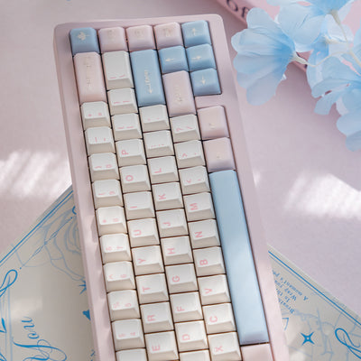 White Peach Oolong / Sea Salt Soda - 164-Key Translucent Keycap Set