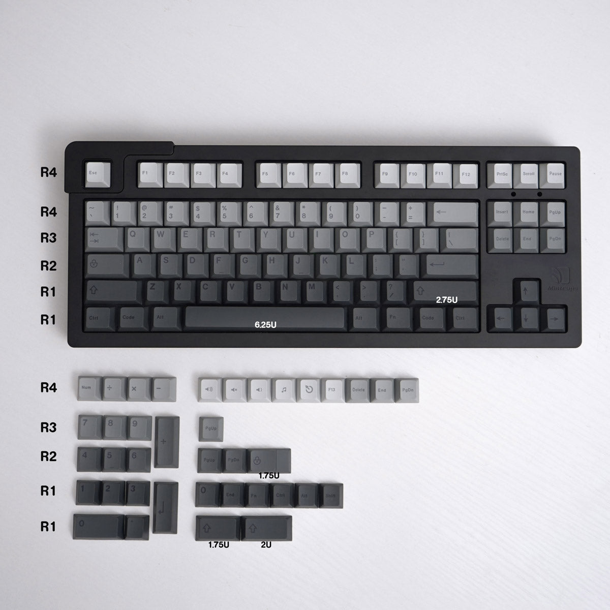 Grey Gradient - 125 Cherry ANSI Keycap Set