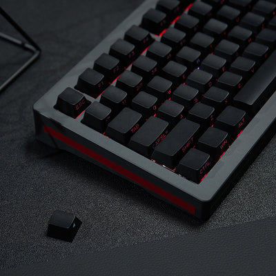 White & Black - 131-Key ISO/ANSI PBT Side-Engraved Keycap Set