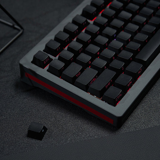 White & Black - 131-Key ISO/ANSI PBT Side-Engraved Keycap Set