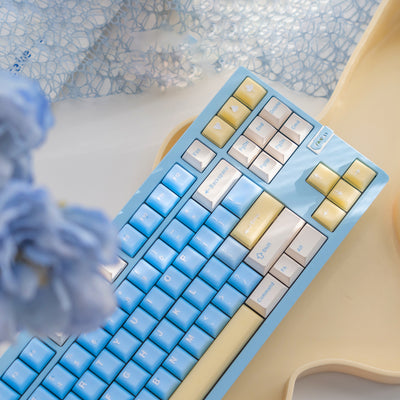 White Peach Oolong / Sea Salt Soda - 164-Key Translucent Keycap Set