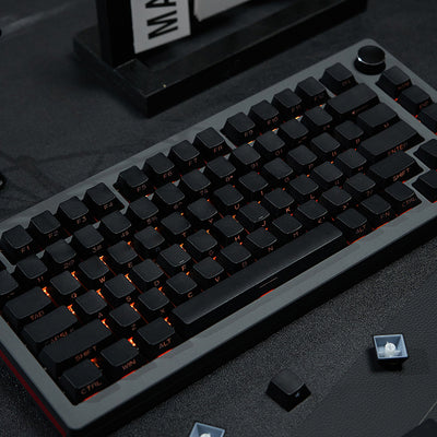 White & Black - 131-Key ISO/ANSI PBT Side-Engraved Keycap Set