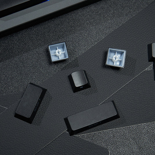 White & Black - 131-Key ISO/ANSI PBT Side-Engraved Keycap Set