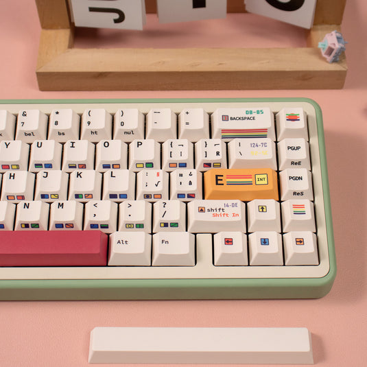 C64 R3 145 Retro Black Side-Engraved Keycaps – PBT Sublimation Set