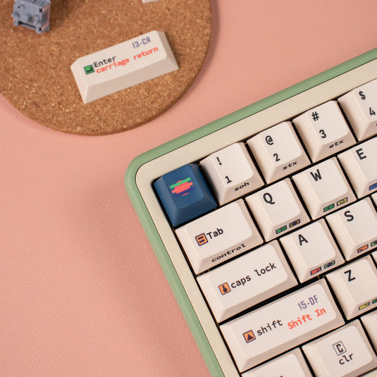 C64 R3 145 Retro Black Side-Engraved Keycaps – PBT Sublimation Set