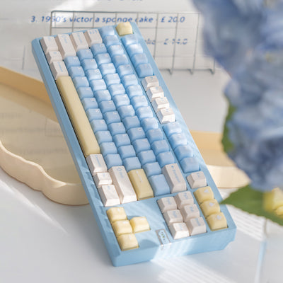 White Peach Oolong / Sea Salt Soda - 164-Key Translucent Keycap Set