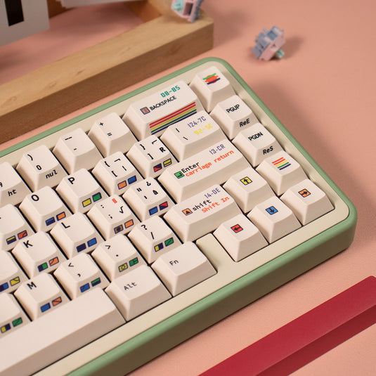 C64 R3 145 Retro Black Side-Engraved Keycaps – PBT Sublimation Set
