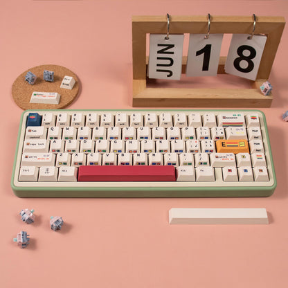 C64 R3 - 145-Key Retro Black Side-Engraved Keycaps
