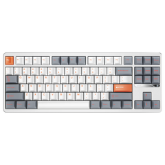 Evo80 80% TKL mechanical keyboard in spray-coated spark, top-down front view #choose-colour_spray-coated-spark
