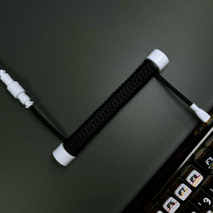 Cable USB a USB-C en espiral clásico OZO para teclados mecánicos