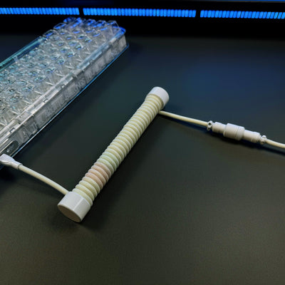 Cable USB a USB-C en espiral clásico OZO para teclados mecánicos