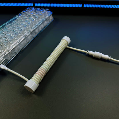Cable USB a USB-C en espiral clásico OZO para teclados mecánicos