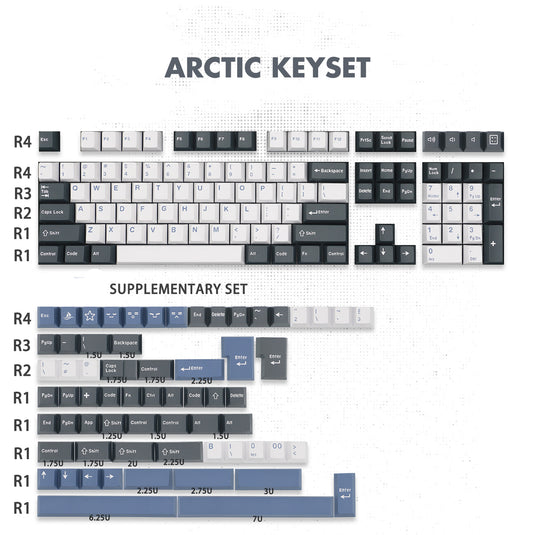 Arctic - 173-KEY ANSI/ISO Keycap Set