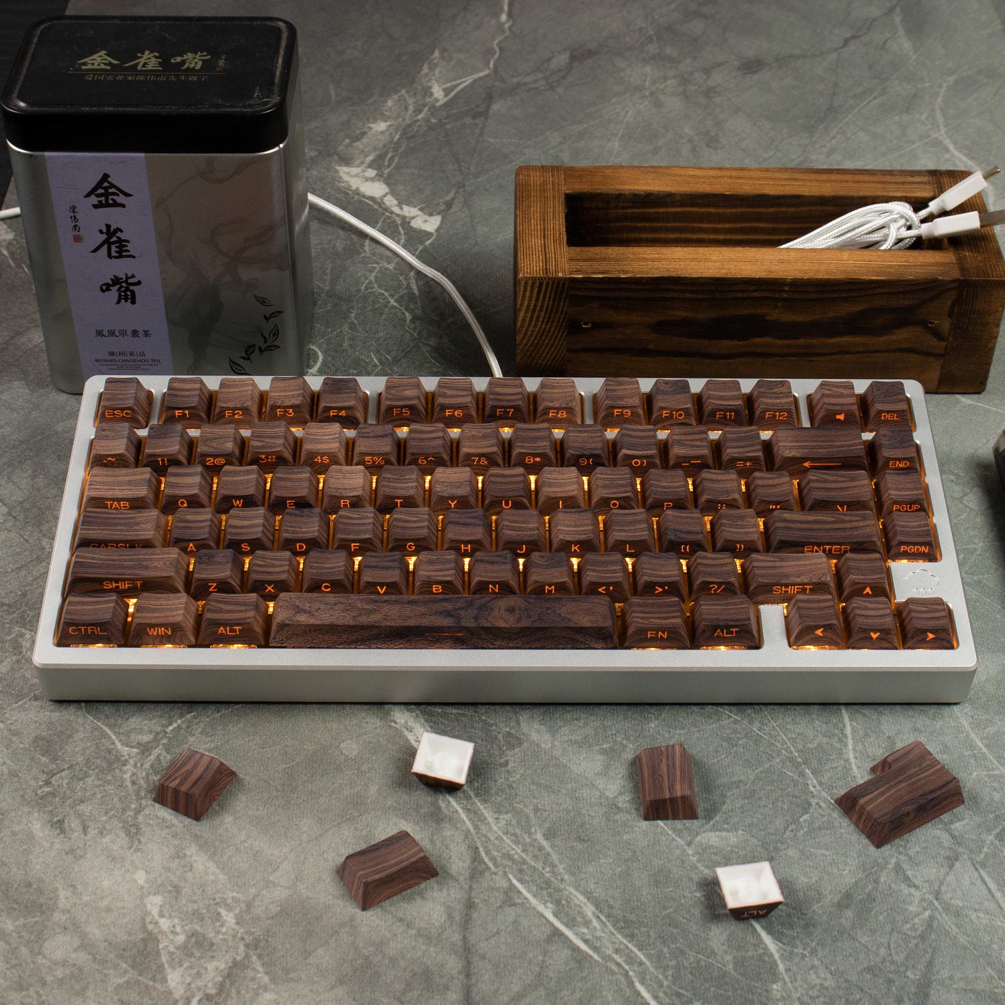 Walnut - 136 PBT ISO Keycap Set Cherry Profile For MX Switches