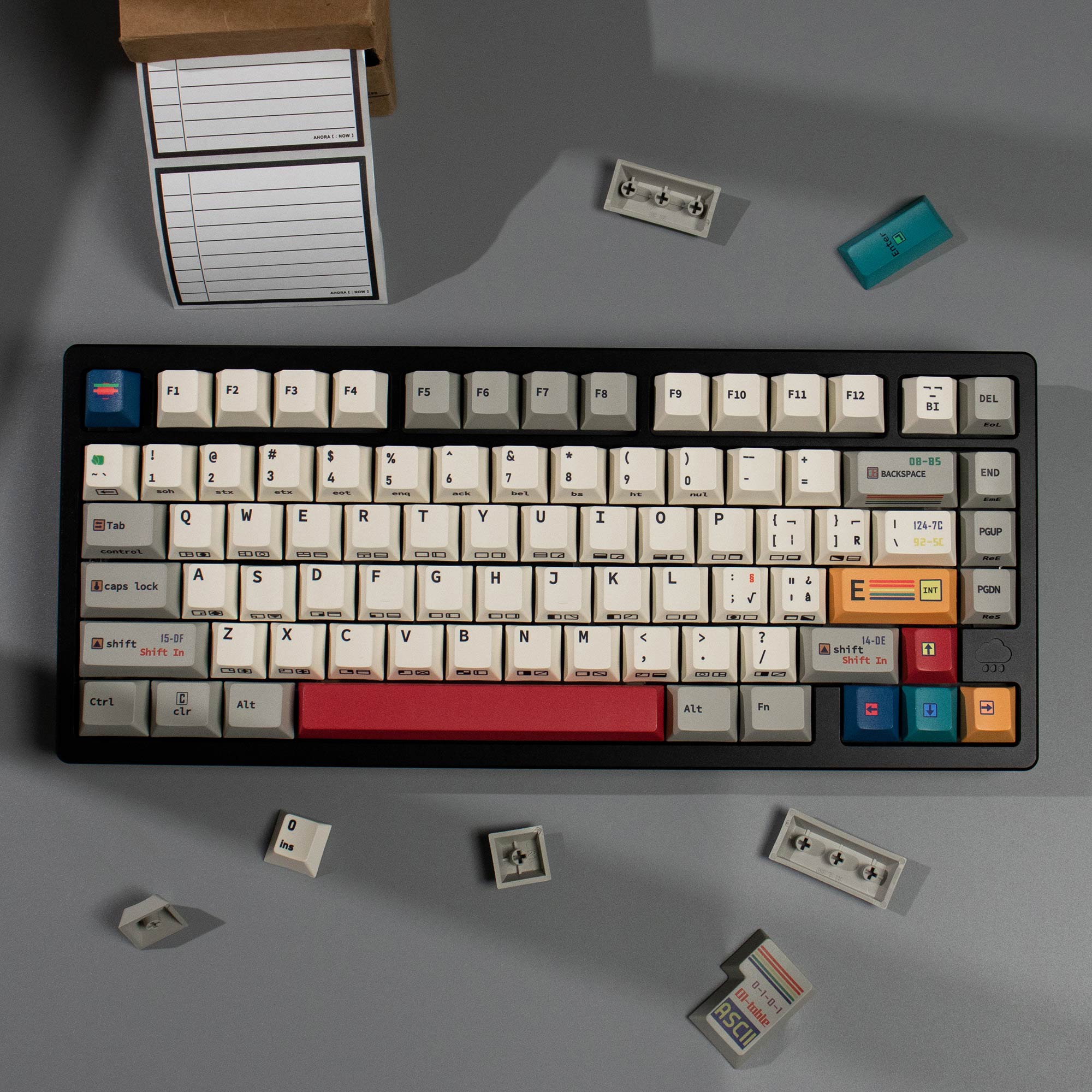 C64 R3 - 145-Key Retro Black Side-Engraved Keycaps