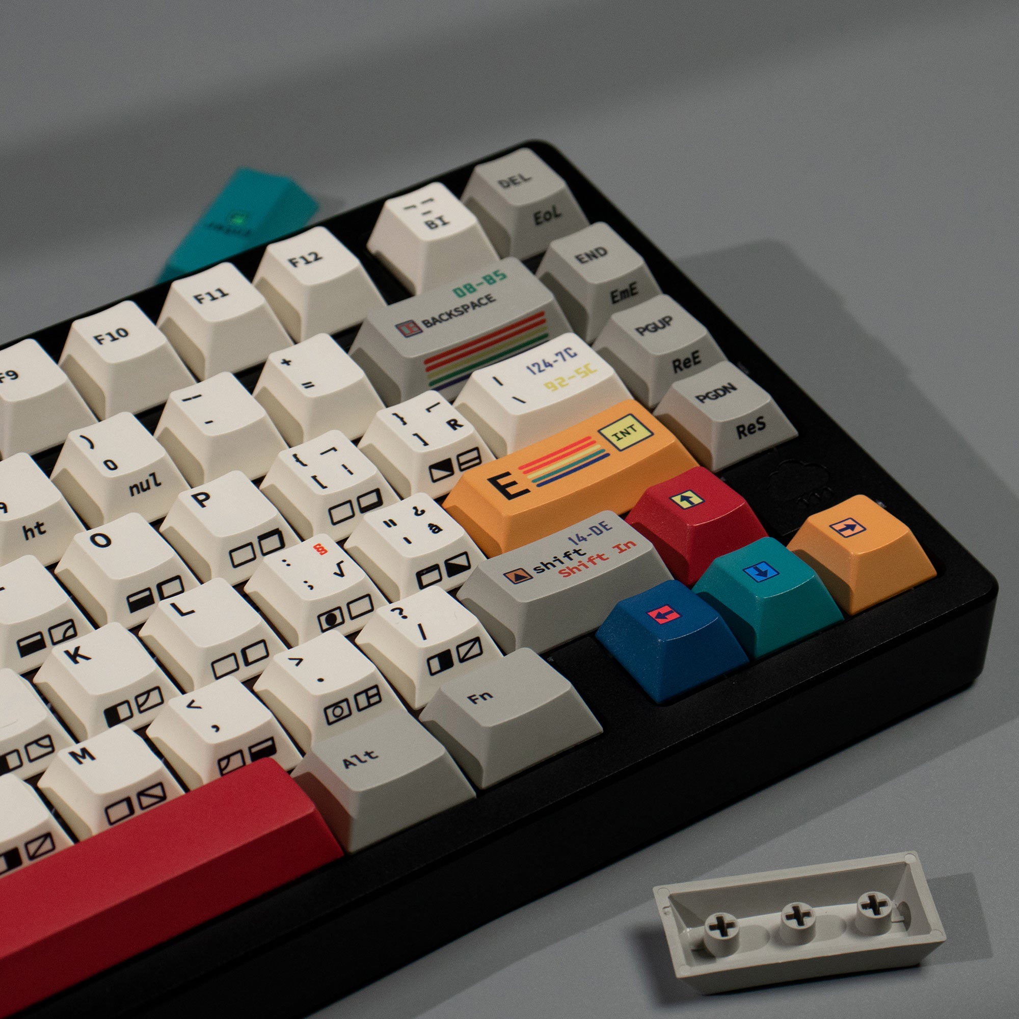 C64 R3 - 145-Key Retro Black Side-Engraved Keycaps