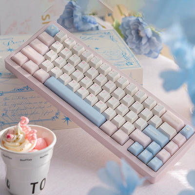 White Peach Oolong / Sea Salt Soda - 164-Key Translucent Keycap Set