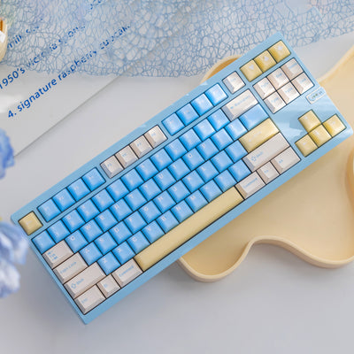 White Peach Oolong / Sea Salt Soda - 164-Key Translucent Keycap Set