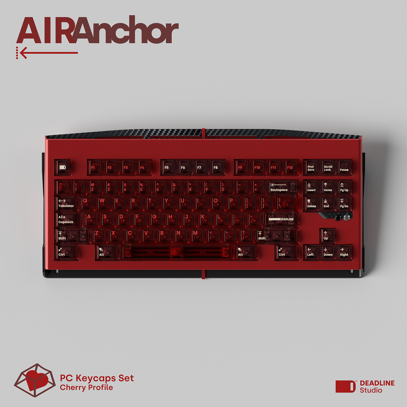 Teclas para PC transparentes rojas AirAnchor de DEADLINE