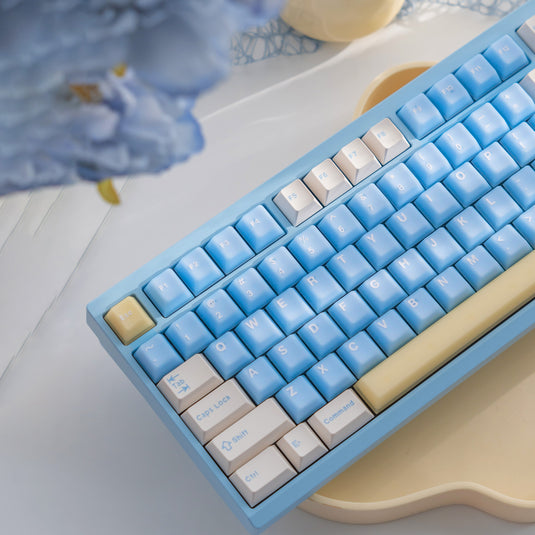 White Peach Oolong / Sea Salt Soda - 164 Translucent Keycap Set