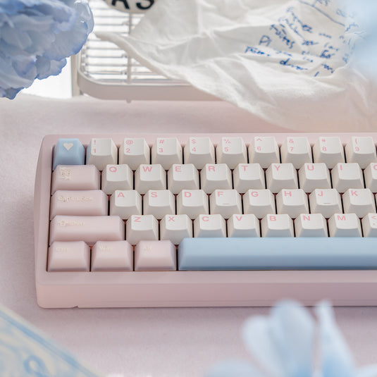 White Peach Oolong / Sea Salt Soda - 164 Translucent Keycap Set