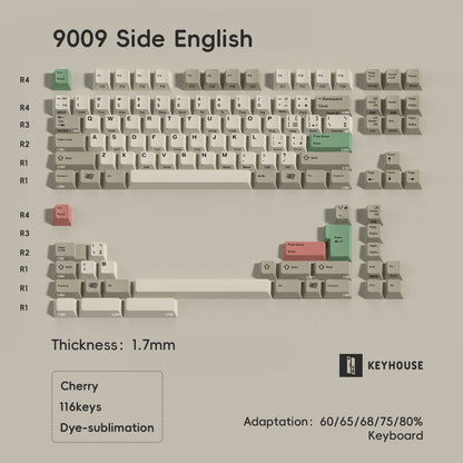 Keyhouse - 9009 Retro PBT Dye-Sub Keycaps