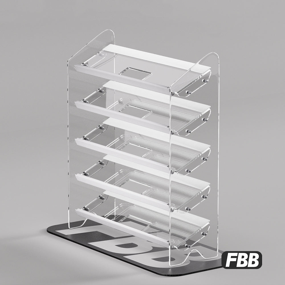 Expositor inclinado multicapa de acrílico FBB 