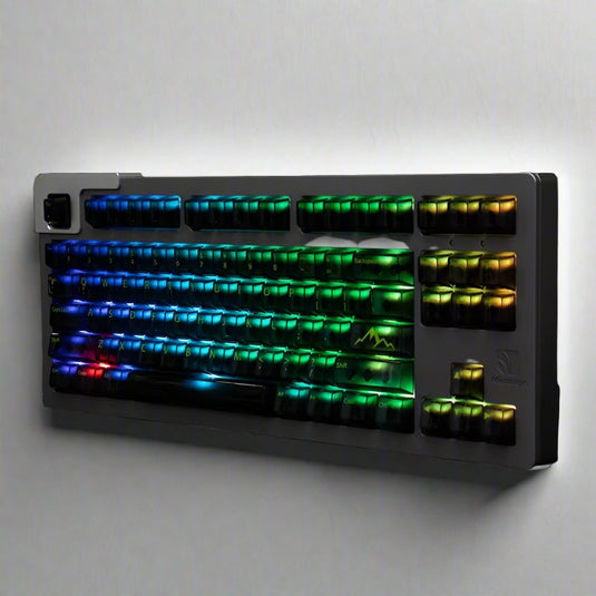 Effie Glacier Keycaps Black - 112 Cherry Height Keycap Set