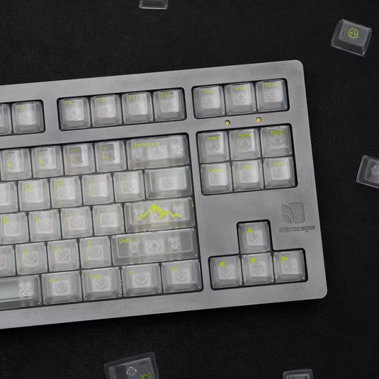 Effie Glacier Keycaps White - 112 Cherry Height Keycap Set