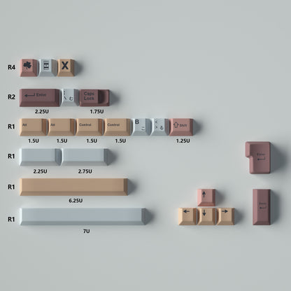 Akira – 153-Key Cherry Profile PBT ANSI/ISO Keycap Set