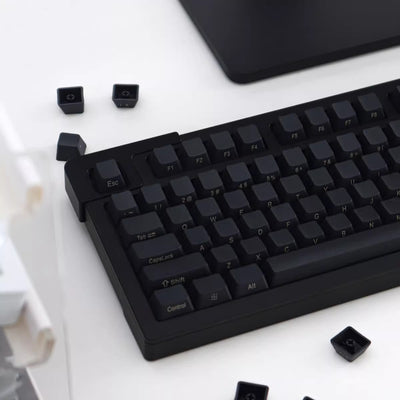 Black Carbon - Side Engraved ANSI 108 Cherry Keycap Set