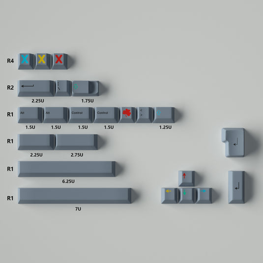 Dualshot 129-Key Cherry Profile ANSI/ISO Keycap Set