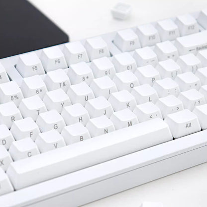 Juego de teclas PBT de 108 teclas con perfil de cereza ANSI y grabado lateral blanco