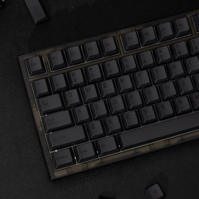 Full Black – 144-Key Cherry Profile ANSI/ISO Keycap Set