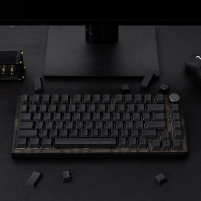 Full Black – 144-Key Cherry Profile ANSI/ISO Keycap Set