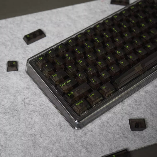 Effie Glacier Keycaps Black - 112 Cherry Height Keycap Set