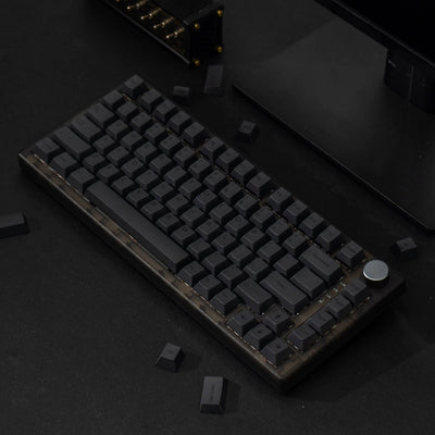 Full Black – 144-Key Cherry Profile ANSI/ISO Keycap Set