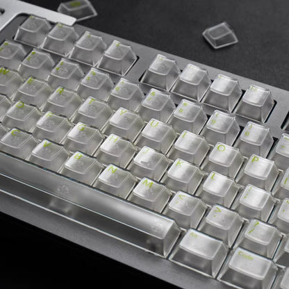 Effie Glacier Transparent White – 112-Key Cherry Profile ANSI Keycap Set