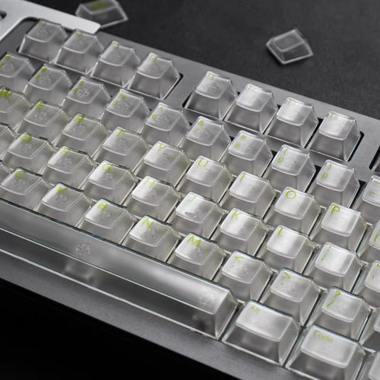 Effie Glacier Keycaps White - 112 Cherry Height Keycap Set