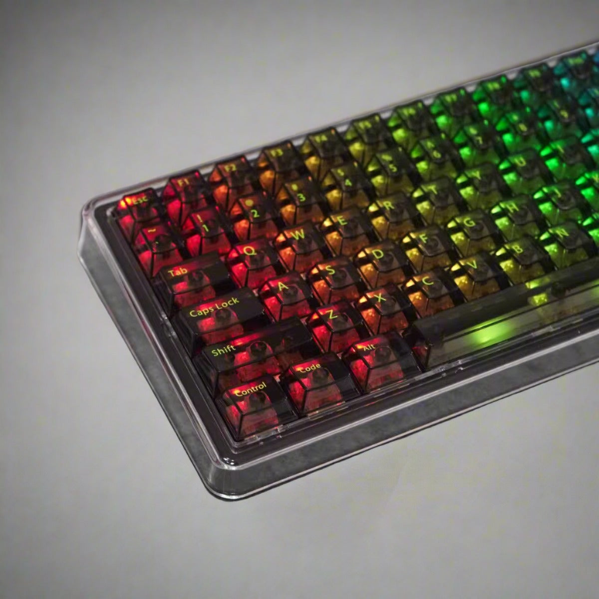 Effie Glacier Transparent Black – 112-Key Cherry Profile ANSI Keycap Set