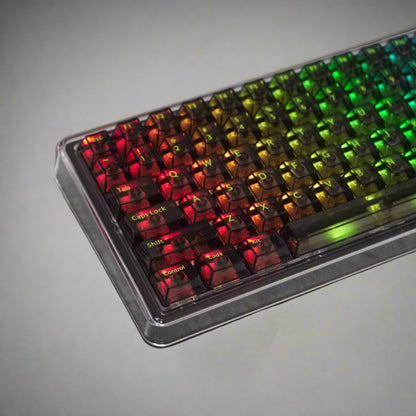 Effie Glacier Transparent Black – 112-Key Cherry Profile ANSI Keycap Set