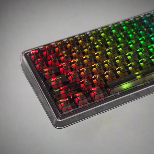 Effie Glacier Keycaps Black - 112 Cherry Height Keycap Set