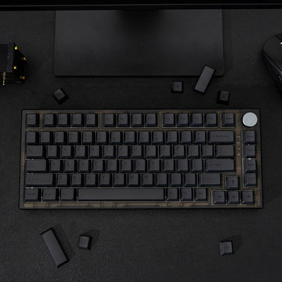 Full Black – 144-Key Cherry Profile ANSI/ISO Keycap Set
