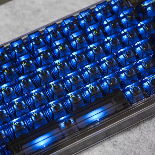 Effie Glacier Keycaps Black - 112 Cherry Height Keycap Set