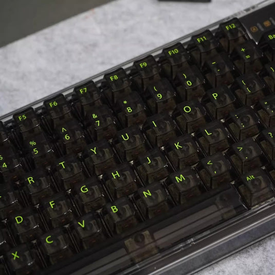 Effie Glacier Keycaps Black - 112 Cherry Height Keycap Set